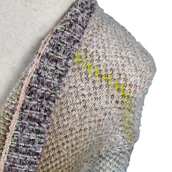 Free People Daydreamer Cardi Open Front Cardigan Sweater Womens Small Multi Knit - Picture 3 of 11